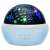 Blue star and ocean projector night light with rotating dome, projects stars and ocean scene on ceiling and walls