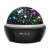 Black star projector night light with rotating dome, projects stars and moon on the ceiling