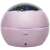 Pink star projector night light with rotating dome, back view showing power port