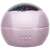 Pink star projector night light with rotating dome, projects stars and moon onto ceiling