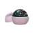 Pink star projector night light with rotating dome, projects stars and moon onto ceiling, open