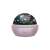 Pink star projector night light with rotating dome, projects stars and moon onto ceiling