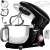 Ruhhy stand mixer with attachments, angled view
