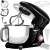 Ruhhy stand mixer, black, 6.2L, 2200W, with accessories