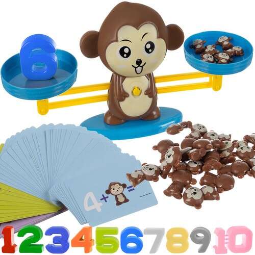 Interaktív oktató játékmérleg majom figurával