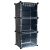 Angled view of Iso Trade 6-tier modular shoe rack with patterned sides