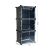 Iso Trade black 3-tier modular shoe cabinet with dimensions