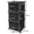 Iso Trade black 6-tier shoe cabinet dimensions