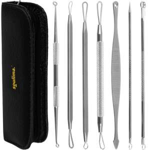 Комплект за премахване на черни точки Soulima от 7 части в черен кожен калъф - Устройство за грижа за лицето