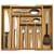 Bamboo cutlery organizer with adjustable width, 6 or 8 compartments, for organizing kitchen drawers