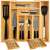 Bamboo cutlery organizer with adjustable width, 6 or 8 compartments, for organizing kitchen drawers