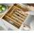 Bamboo cutlery organizer with adjustable width, 6 or 8 compartments, for organizing kitchen drawers