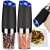 Ruhhy electric salt and pepper grinder set, 2 pieces, black, with blue LED light, showing salt and peppercorns inside