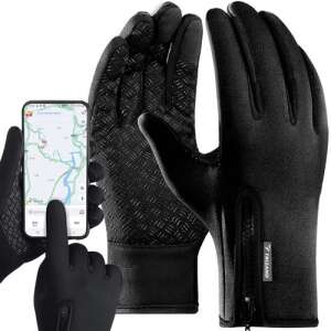 Trizand Touchscreen-Handschuhe für Smartphones, Schwarz, XL, Paar - Handschuhe für Herren