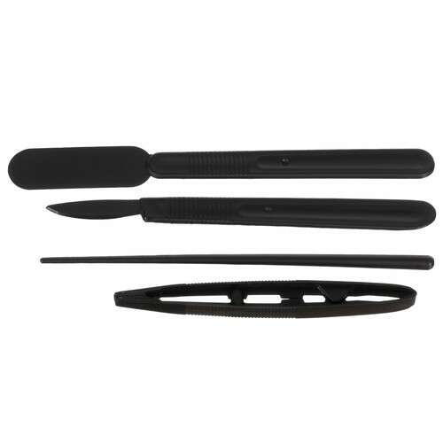 Unelte pentru microscop pentru copii, include pensete, spatulă, cuțit și multe altele