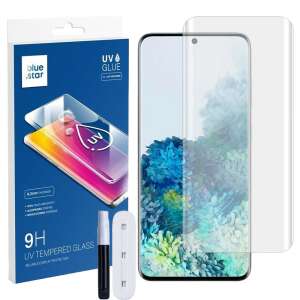 Samsung Galaxy S20 Ultra 5G screen protector, tempered glass, front, UV glue, hardened, curved, Bluestar - Samsung Screen Protector