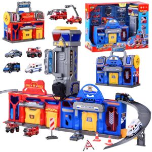 Mega garázs 2 az 1-ben rendőr liftes 