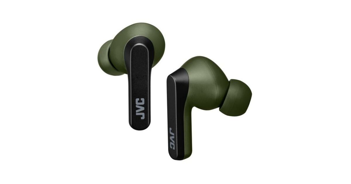 JVC HA-A9TG True Wireless Bluetooth military green earphones