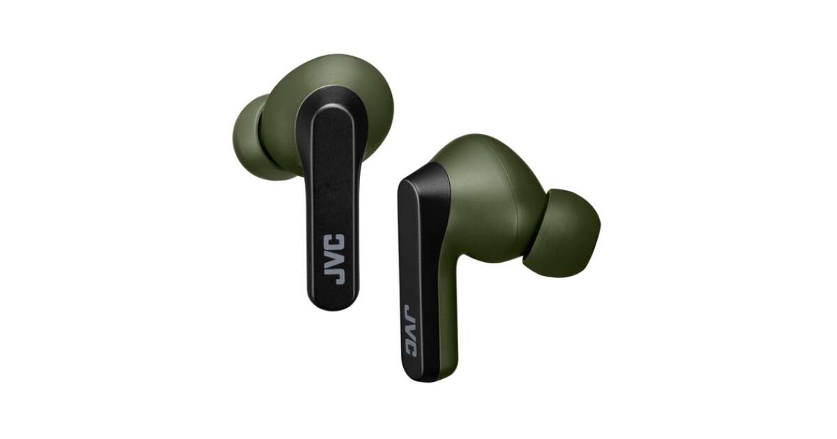 JVC HA-A9TG True Wireless Bluetooth military green earphones