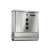 GardenLine silver lockable mailbox, front view