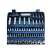 Flinke 108 piece socket wrench set with ratchet handles, extension bars, sockets, external torx sockets, bits, extension bars, fixed handles, in a plastic case