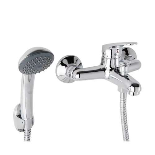 Diplon króm fali egykaros kerámiabetétes kádtöltő csaptelep zuhanyszettel ST0341