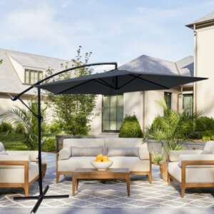 SmileHOME by Pepita Havana kippbarer Garten-Sonnenschirm 3m #Grau 50608023