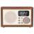 Blaupunkt HR5BR Digitalradio-Uhr mit Holzrahmen und beige Farbe