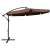 Angled view of Pepita Capri 3m brown cantilever patio umbrella