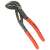 KNIPEX 87 01 180 self-locking pliers, red handles, black jaws