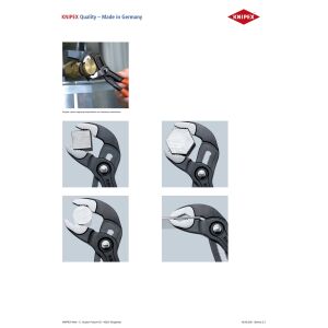 Kolaż szczypiec KNIPEX Cobra chwytających różne kształty - Knipex