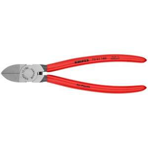 Knipex 72 01 180 Seitenschneider, rote Griffe, hergestellt in Deutschland - Knipex