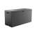 Keter Emily 270L storage box in graphite color, side view with wheels