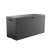Keter Emily 270L storage box in graphite color, side view with wheels