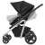 Maxi-Cosi Lila stroller side view with adjustable backrest, black color