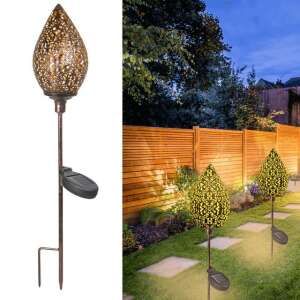Solar powered LED garden lamp with laser cut pattern, standing, outdoor lighting - Nonbrand Solar lantern