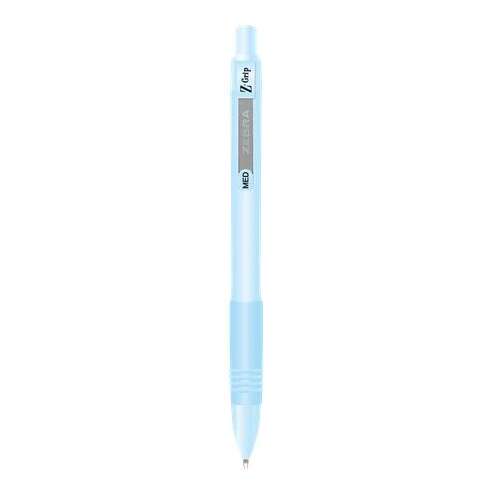ZEBRA Kugelschreiber, 0,27 mm, Druckknopf, blauer Schaft, ZEBRA "Z-Grip Pastel", blau