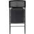 ALBA folding chair, black, metal and fabric, back view