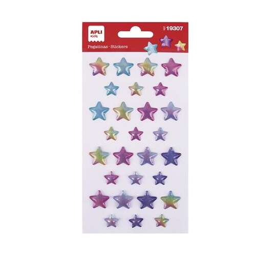 APLI Aufkleber, konvex, APLI Kids "Sticker", leuchtende Sterne