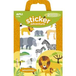 APLI Matricás foglalkoztató készlet, APLI Kids "Sticker Adventure", szavanna