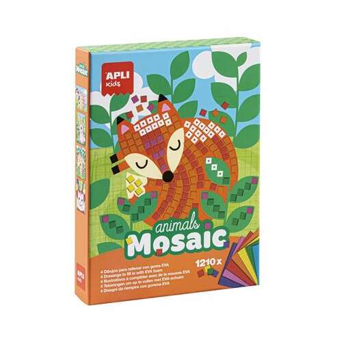 APLI Mozaikos képkészítő készlet, APLI Kids "Animals Mosaic", erdei állatok