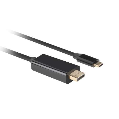 Lanberg CA-CMDP-10CU-0018-BK 1,8 m USB-C auf DisplayPort Adapterkabel, Schwarz