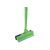 Green window squeegee with sponge and rubber blade for cleaning