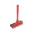 Red window squeegee with sponge and rubber blade for window cleaning