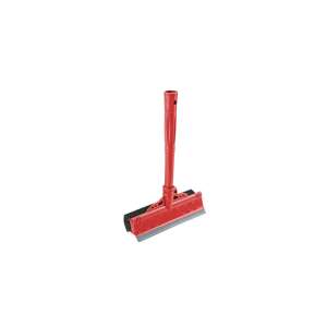 Red window squeegee with sponge, 22 cm wide - Wiper cleaning tool