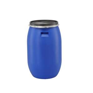 Blue plastic barrel, 120 liter capacity, food grade, with screw lid - Wine & brandy brewing