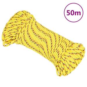 vidaXL Frânghie de barcă, galben, 4 mm, 50 m, polipropilenă 50436391 - Fixator