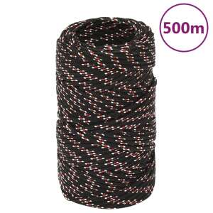 vidaXL Frânghie de barcă, negru, 2 mm, 500 m, polipropilenă 50459963 - Fixator