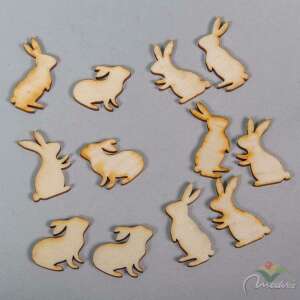 Prírodné drevené tvary zajačikov, 3-4cm, sada 12 kusov. Ideálne pre veľkonočné remeslá a dekorácie. - Fľaše na vodu