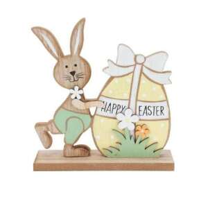 Nyuszi Marken Osterhase mit verziertem Ei Holzdekoration, Frohe Ostern - Lebensmittel- & Getränkebehälter